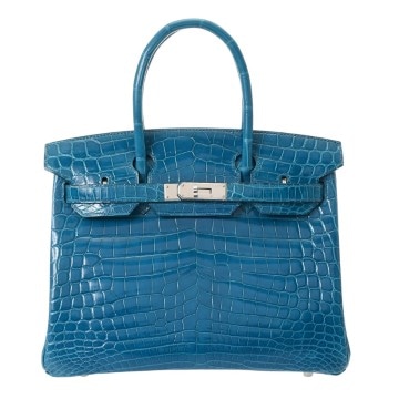 エルメス バーキン 30 ブルーイズミール 二ロティカスリセ レディース バッグ 【中古】【bag】