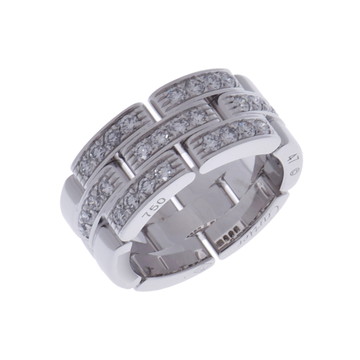 カルティエ マイヨンパンテール リング 3ロウ #47 シルバー K18ホワイトゴールド WG レディース ジュエリー 【中古】【jewelry】