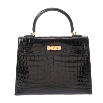 エルメス ケリー 25 外縫い ブラック 二ロティカスリセ レディース バッグ 【中古】【bag】