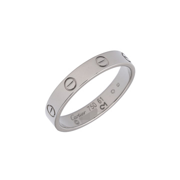 カルティエ ミニラブリング #61 シルバー K18ホワイトゴールド WG レディース ジュエリー 【中古】【jewelry】