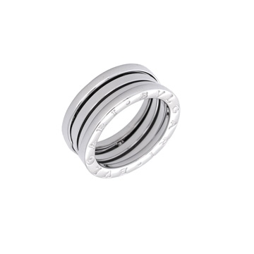 ブルガリ B-ZERO1 リング #53 シルバー K18ホワイトゴールド WG レディース ジュエリー 【中古】【jewelry】