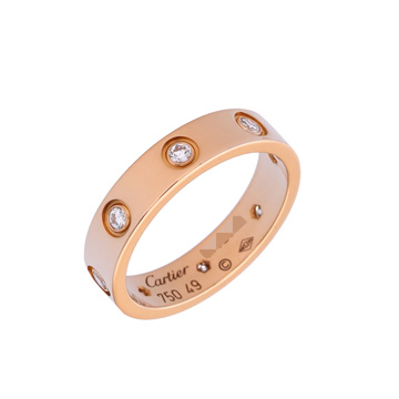 カルティエ ミニラブリング #49　8PD ピンク K18ピンクゴールド PG レディース ジュエリー 【中古】【jewelry】
