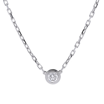 カルティエ ダムールネックレス SM ダイヤモンド シルバー K18ホワイトゴールド WG レディース ジュエリー 【中古】【jewelry】