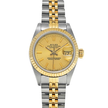 ロレックス デイトジャスト  69173 シャンパン レディース 時計 【中古】【wristwatch】