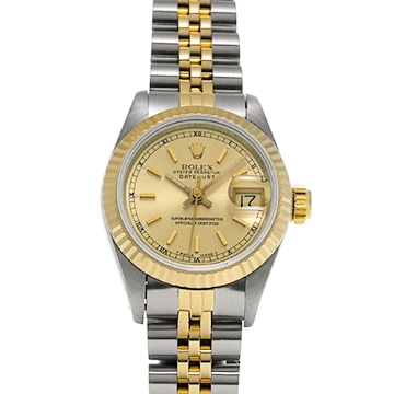 ロレックス デイトジャスト 69173 シャンパン レディース 時計 【中古】【wristwatch】
