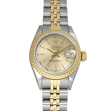 ロレックス デイトジャスト 69173 シャンパン レディース 時計 【中古】【wristwatch】