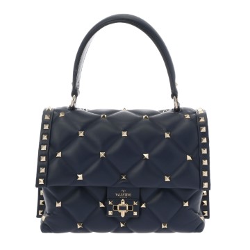 ヴァレンチノ ロックスタッズ 2Way ハンドバッグ ブルー RW2B0B55NAP カーフ メンズ バッグ 【中古】【bag】