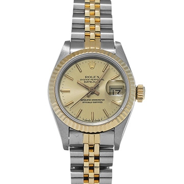 ロレックス デイトジャスト  69173 シャンパン レディース 時計 【中古】【wristwatch】