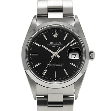 ロレックス オイスターパーペチュアル デイト 15200 ブラック メンズ 時計 【中古】【wristwatch】