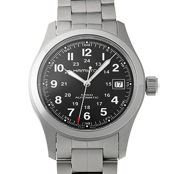 ハミルトン カーキ フィールド オート H70455133 ブラック メンズ 時計 【中古】【wristwatch】