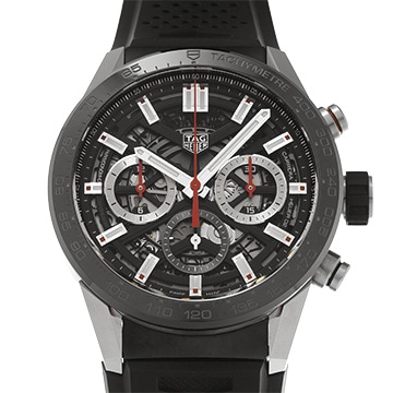 タグ ホイヤー カレラ キャリバーホイヤー02 クロノグラフ CBG2010.FT6143 ブラック メンズ 時計 【中古】【wristwatch】