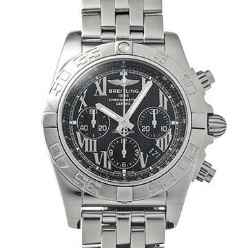 ブライトリング クロノマット44 AB011012 ブラック メンズ 時計 【中古】【wristwatch】