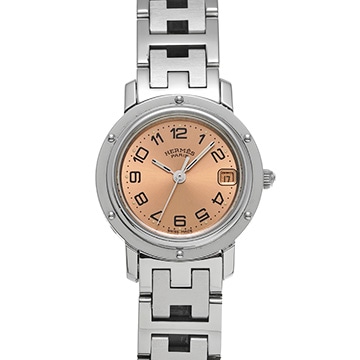 エルメス クリッパー CL4.210.431/3758 ピンク レディース 時計 【中古】【wristwatch】