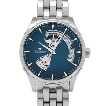 ハミルトン ジャズマスター オープンハート H32675140 ブルー メンズ 時計 【中古】【wristwatch】