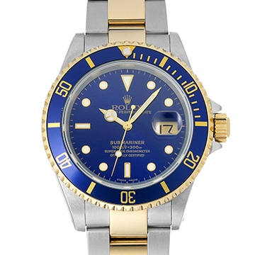ロレックス サブマリーナ 16613LB ブルー メンズ 時計 【中古】【wristwatch】