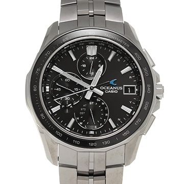 カシオ オシアナス マンタ OCW-S7000-1A2JF ブラック メンズ 時計 【中古】【wristwatch】