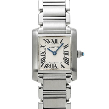 カルティエ タンクフランセーズ SM W51008Q3 シルバー レディース 時計 【中古】【wristwatch】