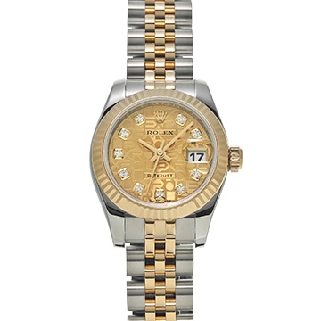 ロレックス デイトジャスト 26 179173G シャンパンコンピュータ/ダイヤモンド レディース 時計 【中古】【wristwatch】