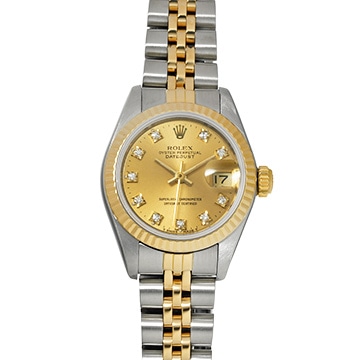ロレックス デイトジャスト 69173G シャンパン/ダイヤモンド レディース 時計 【中古】【wristwatch】