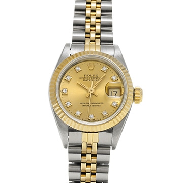 ロレックス デイトジャスト 69173G シャンパン/ダイヤモンド レディース 時計 【中古】【wristwatch】