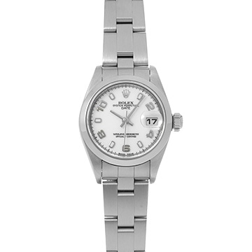 ロレックス オイスターパーペチュアル デイト 79160 ホワイト レディース 時計 【中古】【wristwatch】