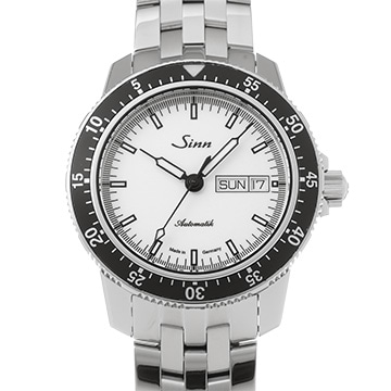 ジン パイロットウォッチ 104 104.ST.SA.IW ホワイト メンズ 時計 【中古】【wristwatch】