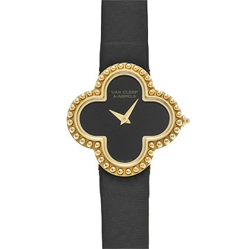 ヴァン クリーフ&アーペル アルハンブラ スモール VCARD21900 ブラックオニキス レディース 時計 【中古】【wristwatch】