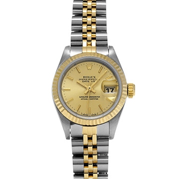 ロレックス デイトジャスト  69173 シャンパン レディース 時計 【中古】【wristwatch】