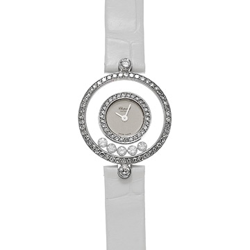 ショパール ハッピーダイヤモンド 20/3957 シルバー/ダイヤモンド レディース 時計 【中古】【wristwatch】