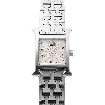 エルメス Hウォッチ ミニ HH1.110.260/4835 ホワイト レディース 時計 【中古】【wristwatch】