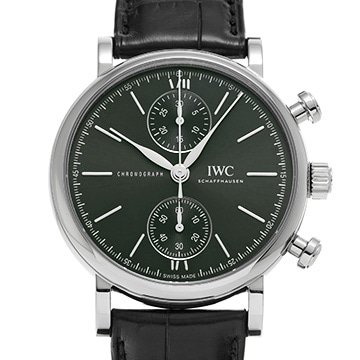 IWC ポートフィノ クロノグラフ 39 IW391405 グリーン メンズ 時計 【中古】【wristwatch】