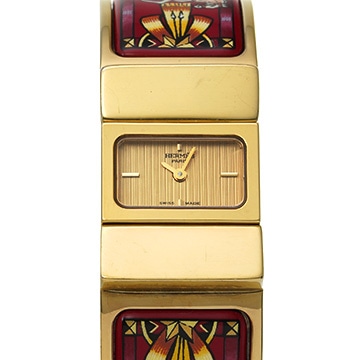 エルメス ロケ LO1.201 シャンパン レディース 時計 【中古】【wristwatch】