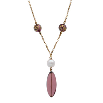 タサキ ガラスモチーフ ネックレス ゴールド K18イエローゴールド YG レディース ジュエリー 【中古】【jewelry】