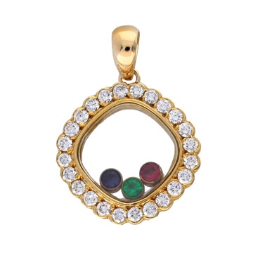 ショパール ハッピーダイヤモンド ペンダントトップ K18イエローゴールド YG レディース ジュエリー 【中古】【jewelry】