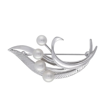 ミキモト パール ブローチ　4P シルバー シルバー レディース ジュエリー 【中古】【jewelry】