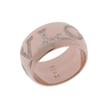 ブルガリ モノロゴリング ＃51 ゴールド 343349 K18イエローゴールド YG ユニセックス ジュエリー 【中古】【jewelry】