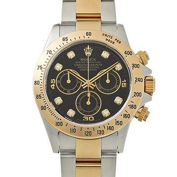 ロレックス コスモグラフ デイトナ 116523G ブラック/ダイヤモンド メンズ 時計 【中古】【wristwatch】