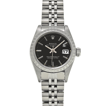 ロレックス オイスターパーペチュアル デイト 69240 ブラック レディース 時計 【中古】【wristwatch】