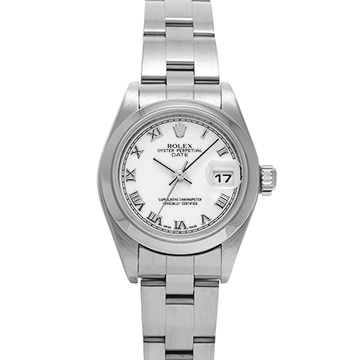 ロレックス オイスターパーペチュアル デイト 79160 ホワイト レディース 時計 【中古】【wristwatch】