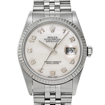 ロレックス デイトジャスト 16234NA ホワイトシェル メンズ 時計 【中古】【wristwatch】
