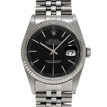 ロレックス デイトジャスト 36 16234 ブラック メンズ 時計 【中古】【wristwatch】