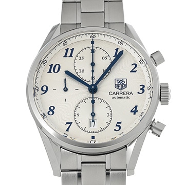 タグ ホイヤー カレラ ヘリテージ キャリバー16 クロノグラフ CAS2111.BA0730 シルバー メンズ 時計 【中古】【wristwatch】
