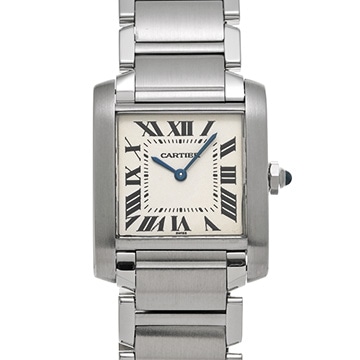 カルティエ タンクフランセーズ MM W51003Q3 シルバー レディース 時計 【中古】【wristwatch】
