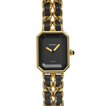 シャネル プルミエール L H0001 ブラック レディース 時計 【中古】【wristwatch】