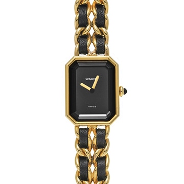 シャネル プルミエール M H0001 ブラック レディース 時計 【中古】【wristwatch】