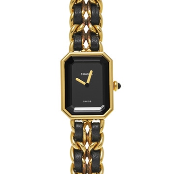 シャネル プルミエール M H0001 ブラック レディース 時計 【中古】【wristwatch】