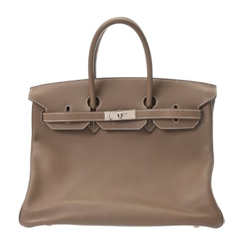 エルメス バーキン 35 エトゥープ ヴォースイフト ユニセックス バッグ 【中古】【bag】