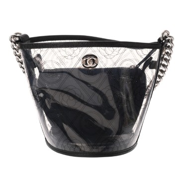 シャネル チェーンショルダー ブラック A57637 ビニール/レザー レディース バッグ 【中古】【bag】
