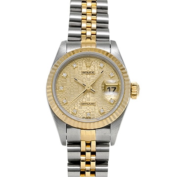 ロレックス デイトジャスト 69173G シャンパンコンピュータ/ダイヤモンド レディース 時計 【中古】【wristwatch】