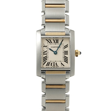 カルティエ タンク フランセーズ SM W51007Q4 シルバー レディース 時計 【中古】【wristwatch】